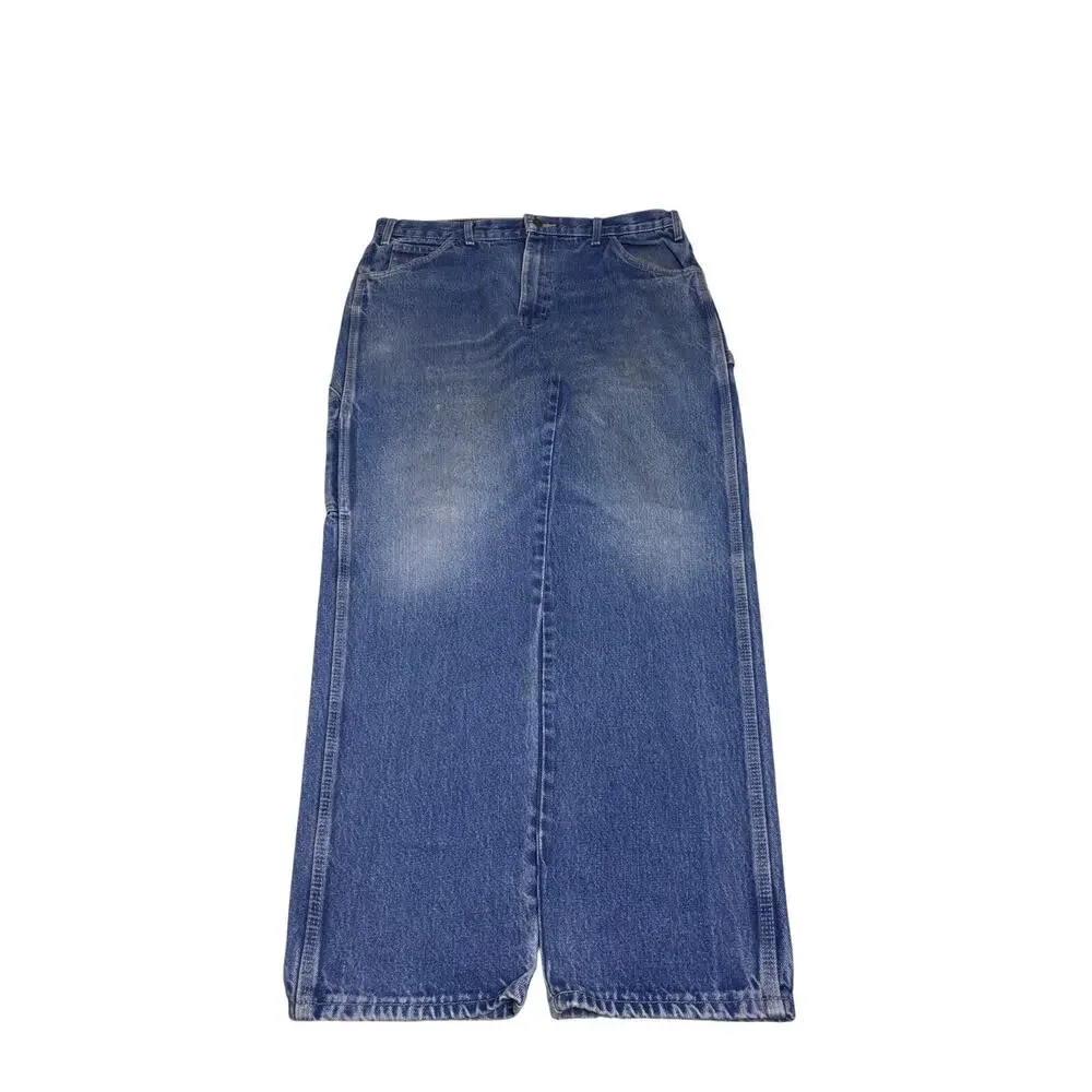 Dickies Relaxed Fit Carpenter Jeans 36x32 Baggy Blue Denim Workwear